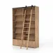 Bane Double Bookshelf W/ Ladder Smoked P