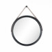 Des Round Mirror Black Wash Poplar