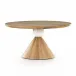 Bibianna Dining Table Smoked Honey White