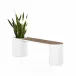 Kylen Outdoor Bench with Planter White