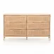 Sydney 6 Drawer Dresser Natural Cane Natural Mango