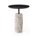 Cronos End Table River Grey Marble Solid