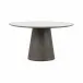 Skye Round Dining Table White Marble