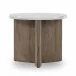 Toli End Table Italian White Marble