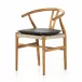 Muestra Dining Chair With Cushion Natural Teak/Pebble Black