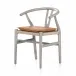 Muestra Dining Chair With Cushion Weathered Grey Teak/Whiskey Saddle