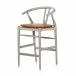 Muestra Counter Stool with Cushion Weathered Gray