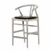 Muestra Counter Stool with Cushion Weathered Gray