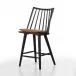 Lewis Windsor With Cushion  Black/Whiskey Counter Stool