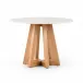 Creston Dining Table 42" White Marble