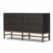 Fiona 6-Drawer Dresser Black Raffia