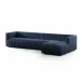 Augustine 2 Pc Sectional with Right Arm Facing Chaise 126'' Navy