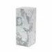 Modern Marble Small Pedestal White & Grey Speckled Marble