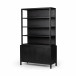 Hopkins Bookcase Brushed Ebony Oak Veneer