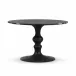 Kestrel Round Dining Table Dark Dark Anthracite W/ Black Marble