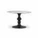 Kestrel Round Dining Table Dark Dark Anthracite W/ White Marble