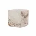 Modern Marble Plinth End Table Desert Taupe