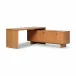 Posada L Shaped Desk Amber Oak Veneer