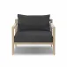 Sherwood Outdoor Chair, Washed Brown FIQA Boucle Slate
