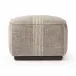 Sinclair Square Ottoman Manchester Flint 21"