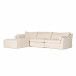 Delray 3pc Slipcvr Sect W/Ottoman Creme