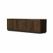 Abaso Media Console Ebony Rustic Wormwd