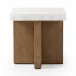 Bellamy End Table White Carrara Marble