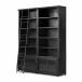 Admont Double Bookcase W Ladder Worn Blk