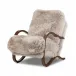 Tobin Chair Taupe Mongolian Fur