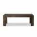 Abaso Dining Table Ebony Rustic Wormwood Oak 86"