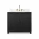 Millie Single Vanity Satin Drifted Black Veneer