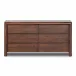 Nigel 6 Drawer Dresser Rustic Brown Acacia