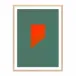Primordial Stroke Orange by David Grey 30" x 40" White Oak