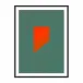 Primordial Stroke Orange by David Grey 18" x 24" Black Maple