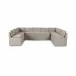 Build Your Own: Andre Slipcover Dining Banquette Broadway Stone U-Shape 133"