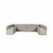 Build Your Own: Andre Slipcover Dining Banquette Broadway Stone U-Shape 160"