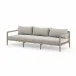 Sherwood Outdoor Sofa 93" Brown/Stone Grey