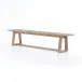 Atherton Outdoor Dining Bench Brown