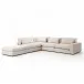 Bloor 4 Piece Right Arm Facing Sectional W/ Ottoman Essence Natural