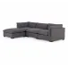 Westwood 3 Pc Sectional W/ Ottoman Bennett Charcoal
