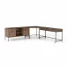 Trey Desk System With Filing Credenza Auburn Poplar