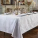 Mille Isaphire Blanc Coated Cotton Tablecloth 69" x 69"