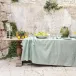 Mille Guipures Jade Coated Cotton Tablecloth 69" Rd