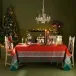 Cadeaux De Noel Rouge Green Sweet Stain-Resistant Cotton Tablecloth 45" x 45"