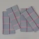 Quadramuri Navy/Red Herringbone Checked Set of 4 Napkins 22"x23"