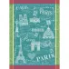 Carte De Paris Emeraude Kitchen Towel 22"x31"