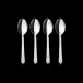 Pyramid Mirror Polished Stainless Steel Dessert Spoon Giftbox 4 pcs