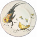 Grands Oiseaux Dessert Plate Rooster & Hen 9 1/4" Dia