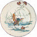 Grands Oiseaux Dessert Plate Kingfisher 9 1/4" Dia