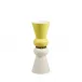 Vase Siam Lemon Yellow Kaolin White Vase Siam Small, Lemon Yellow, Kaolin White 4 27/32" Dia - 12 19/32 H